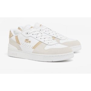 Lacoste Dames Sneaker T-Clip White/Brown WIT 42