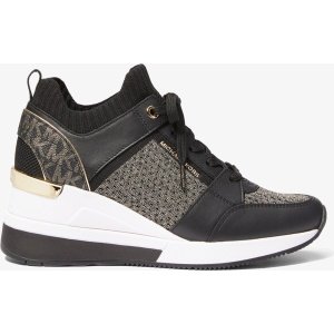 Michael Kors GEORGIE KNIT TRAINER Dames Sneakers - Zwart/Goud - Maat 36