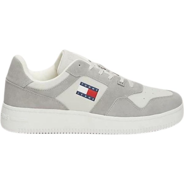 Tommy Hilfiger TJM Basket Sneaker Leer Heren - Grijs - Maat 45