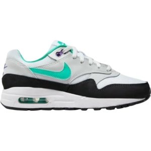 Nike Air Max 1 GS Sneakers - Wit/Groen/Paars - Maat 39 - Casual - Kinderschoenen - Junior
